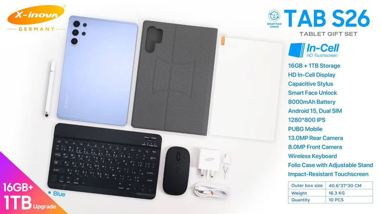 تبلت لب تاب شو Tab S26 Hero 5G شرکت X-inova با حافظه ۶۴ گیگ و رام 6 و ریجستر شده