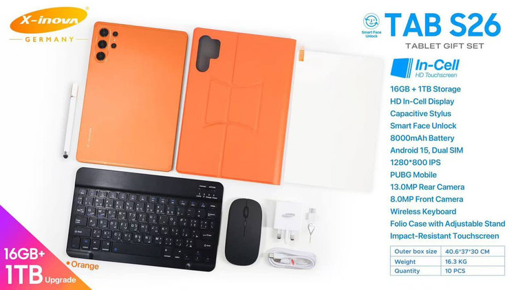 تبلت لب تاب شو Tab S26 Hero 5G شرکت X-inova با حافظه ۶۴ گیگ و رام 6 و ریجستر شده