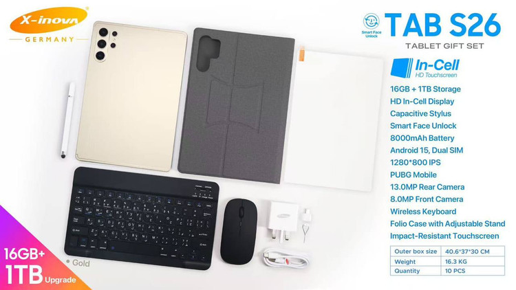 تبلت لب تاب شو Tab S26 Hero 5G شرکت X-inova با حافظه ۶۴ گیگ و رام 6 و ریجستر شده