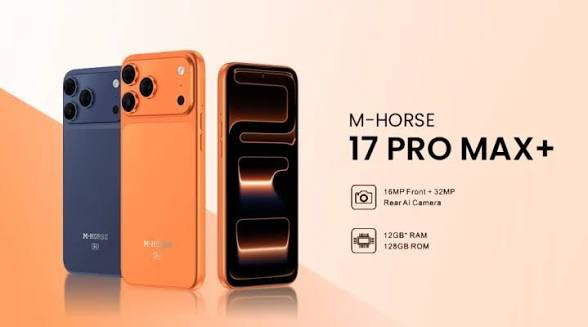 گوشی طرح آیفون 17 پرومکس برندM-HORSE حافظه 256 گیگ و رم12 +NFC با ایرپاد و ریجستر شده