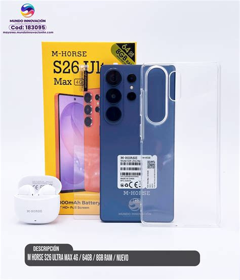 گوشی طرح S26 اولترا 64 گیگ با رام 4 قلم دار مدل M-horse دو سیمکارت با ایرپاد بلوتوثی ریجستر شده قانونی