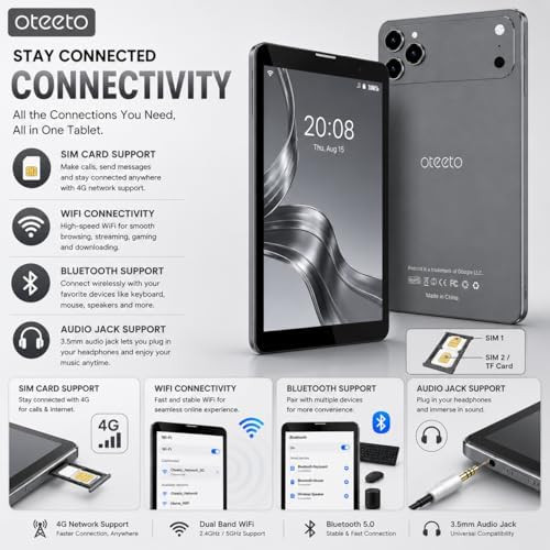 خرید تبلت Oteeto TAB82 Pro | رم ۴ و حافظه ۶۴ گیگابایت